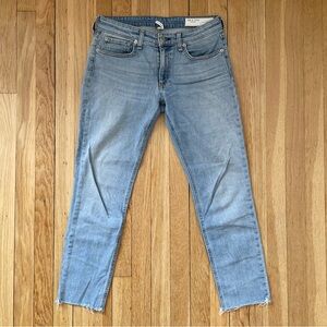 Rag & Bone Dre Low-Rise Ankle Slim Boyfriend Jeans in Albion - Size 25